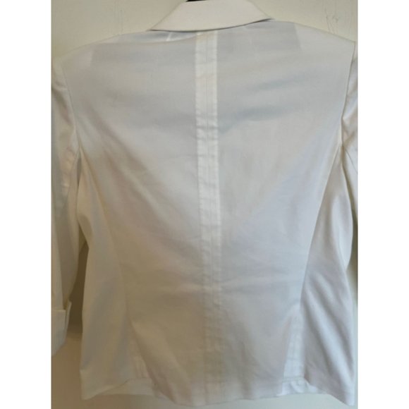 Lafayette 148 Women's 2 Blazer Jacket CroppedWhite Cotton NWOT Career Resort - Picture 8 of 8